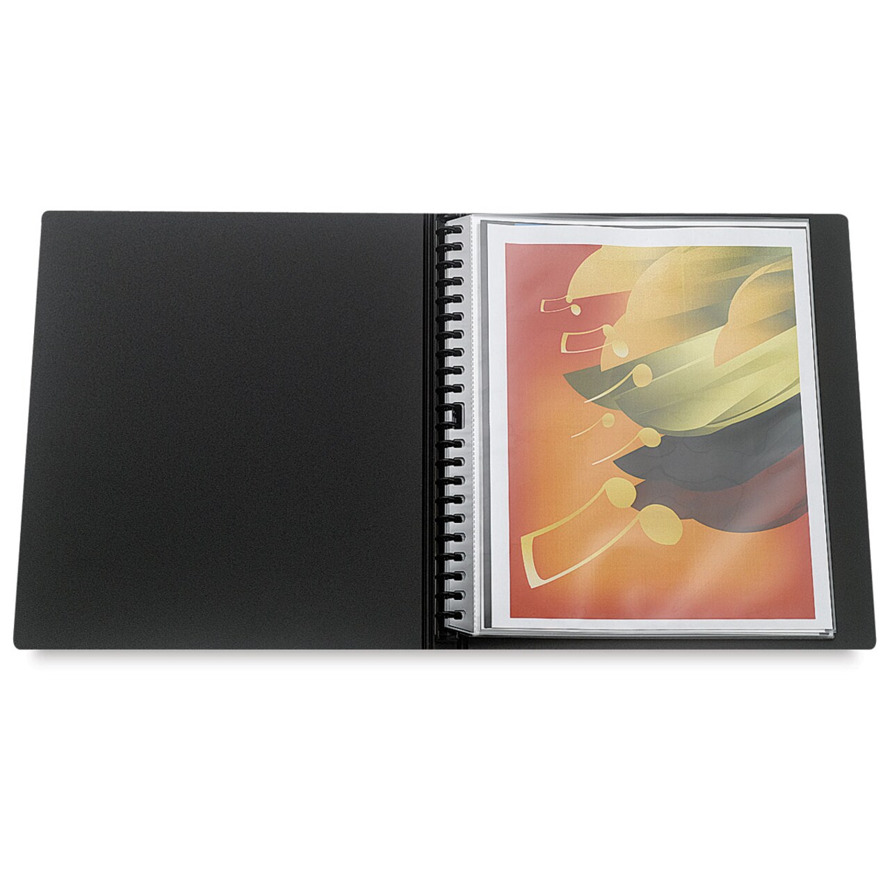 Itoya Art Profolio Multi-Ring Mini Binder - 8 1/2" x 11", Black, Portrait